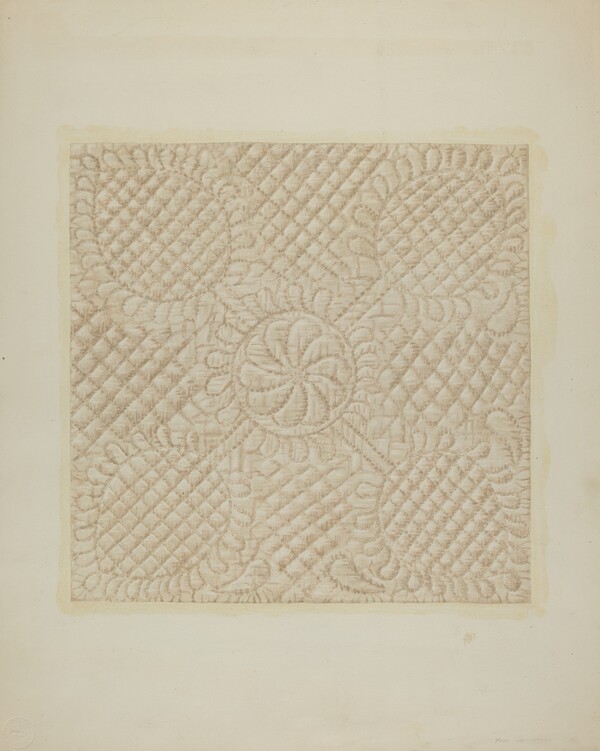 Detail of Quilt - Tulip Pattern
