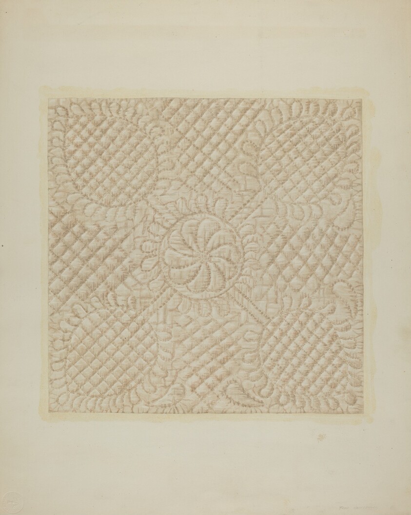 Detail of Quilt - Tulip Pattern