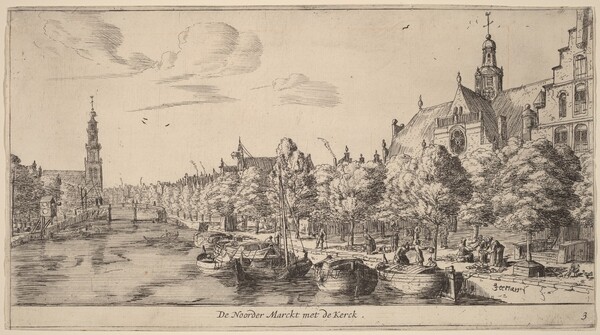 Noordenmarkt with the Noorden Kerk (De Noorder Marckt met de Kerck)
