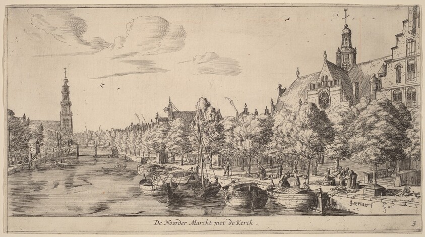 Noordenmarkt with the Noorden Kerk (De Noorder Marckt met de Kerck)
