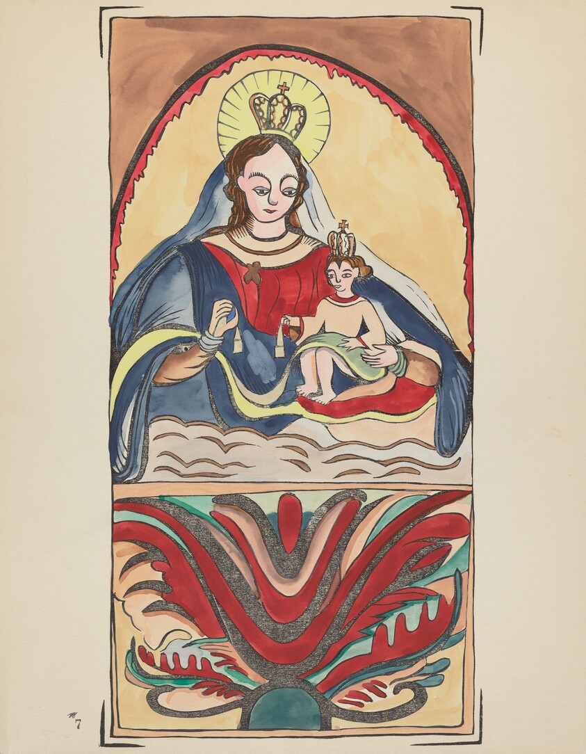 Plate 7: Our Lady of Mt. Carmel: From Portfolio "Spanish Colonial Designs of New Mexico"