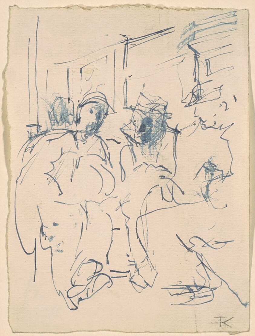 Three Seated Figures