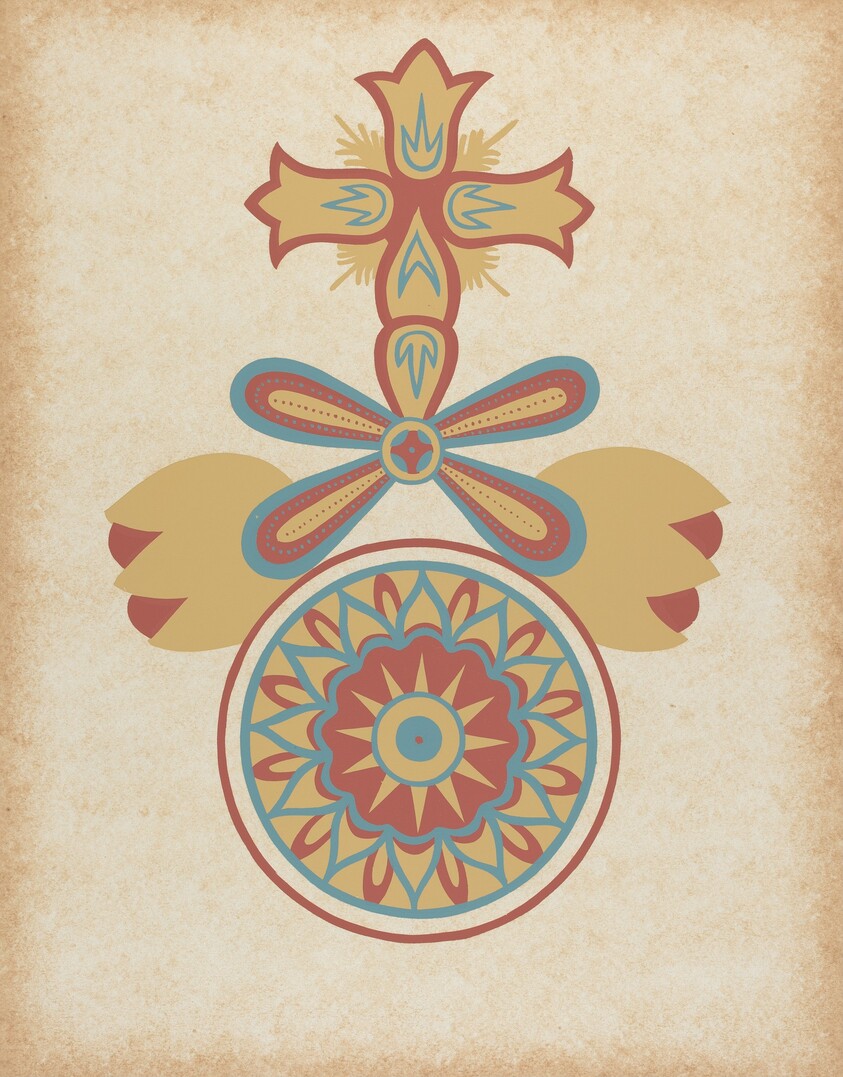 Santa Barbara Mission Doorway Design from the portfolio "Decorative Art of Spanish California"