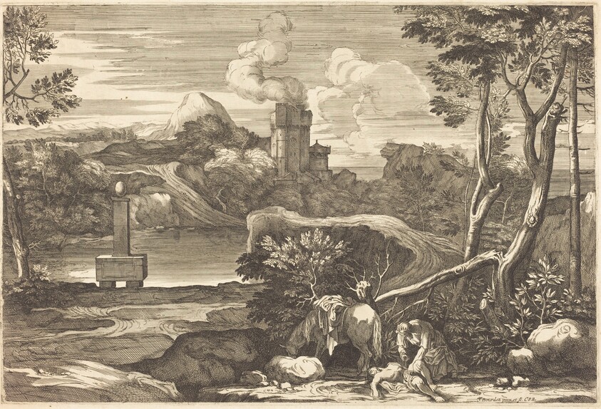 The Samaritan Pours Oil and Wine in the Wounds of a Man Left for Dead