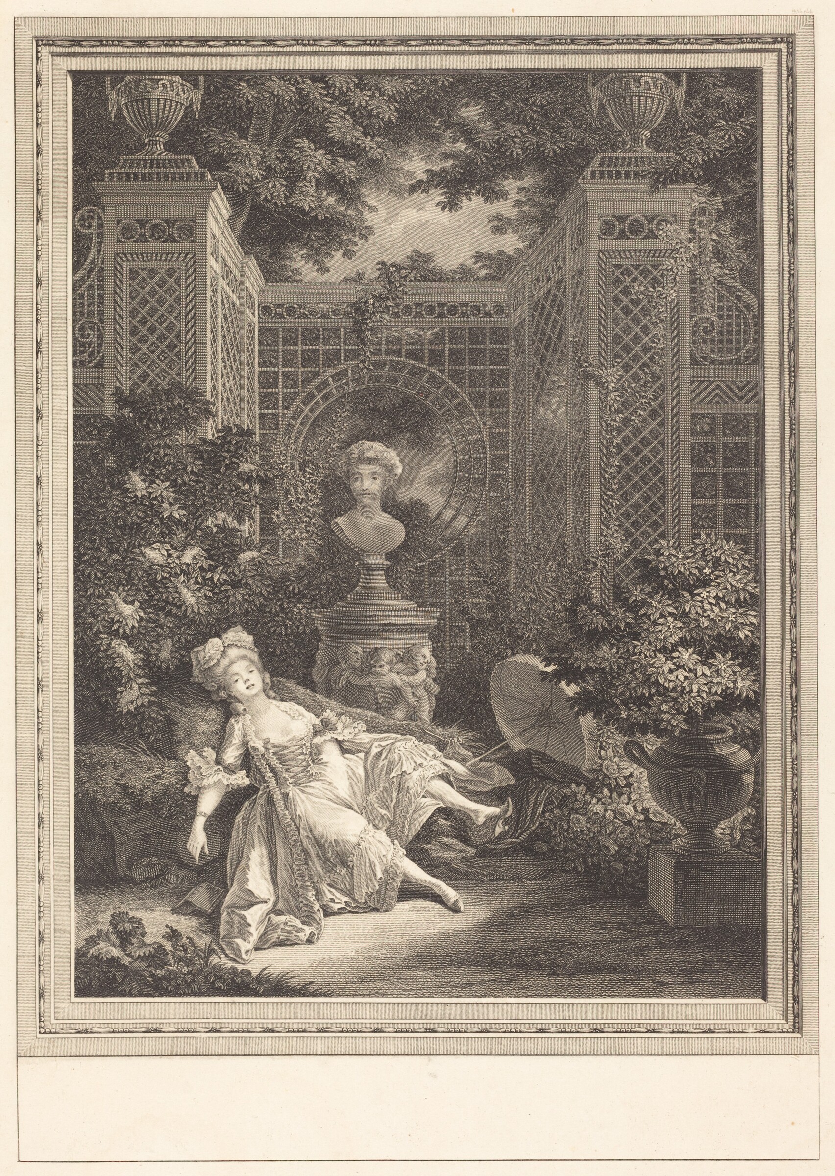 Le midi, Emmanuel Jean Nepomucène de Ghendt after Pierre-Antoine Baudouin