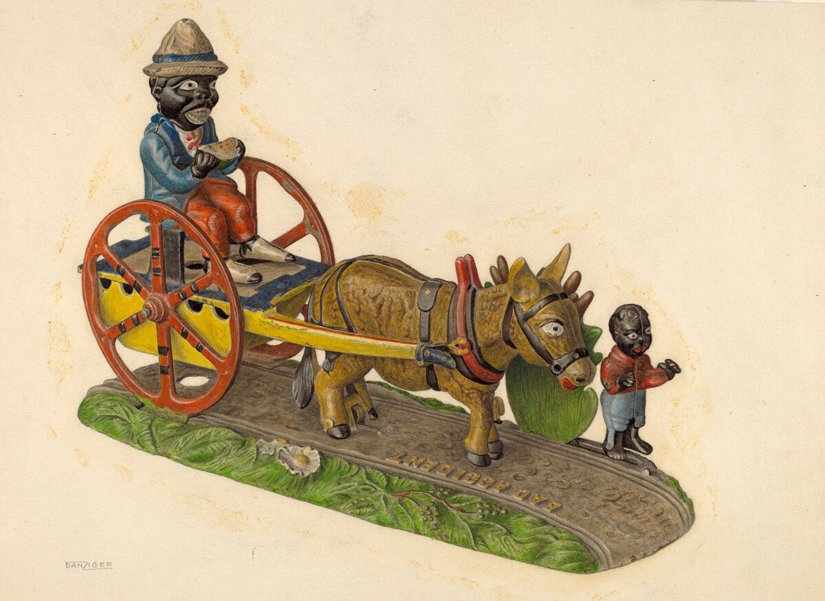 Toy Bank: Donkey and Cart