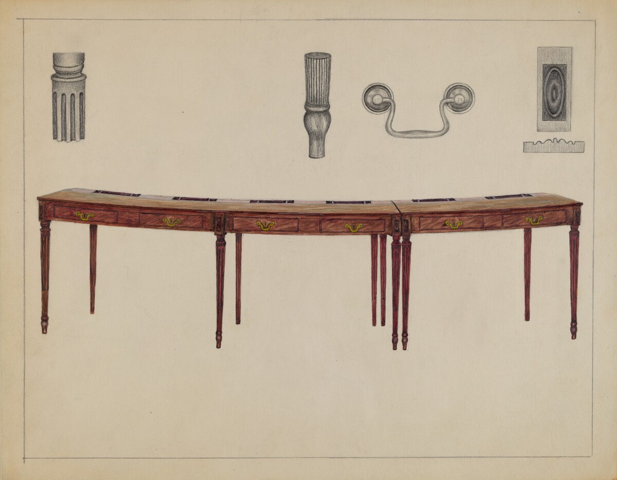 Desk (in two sections) Used by Members of Congress