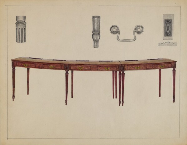 Desk (in two sections) Used by Members of Congress