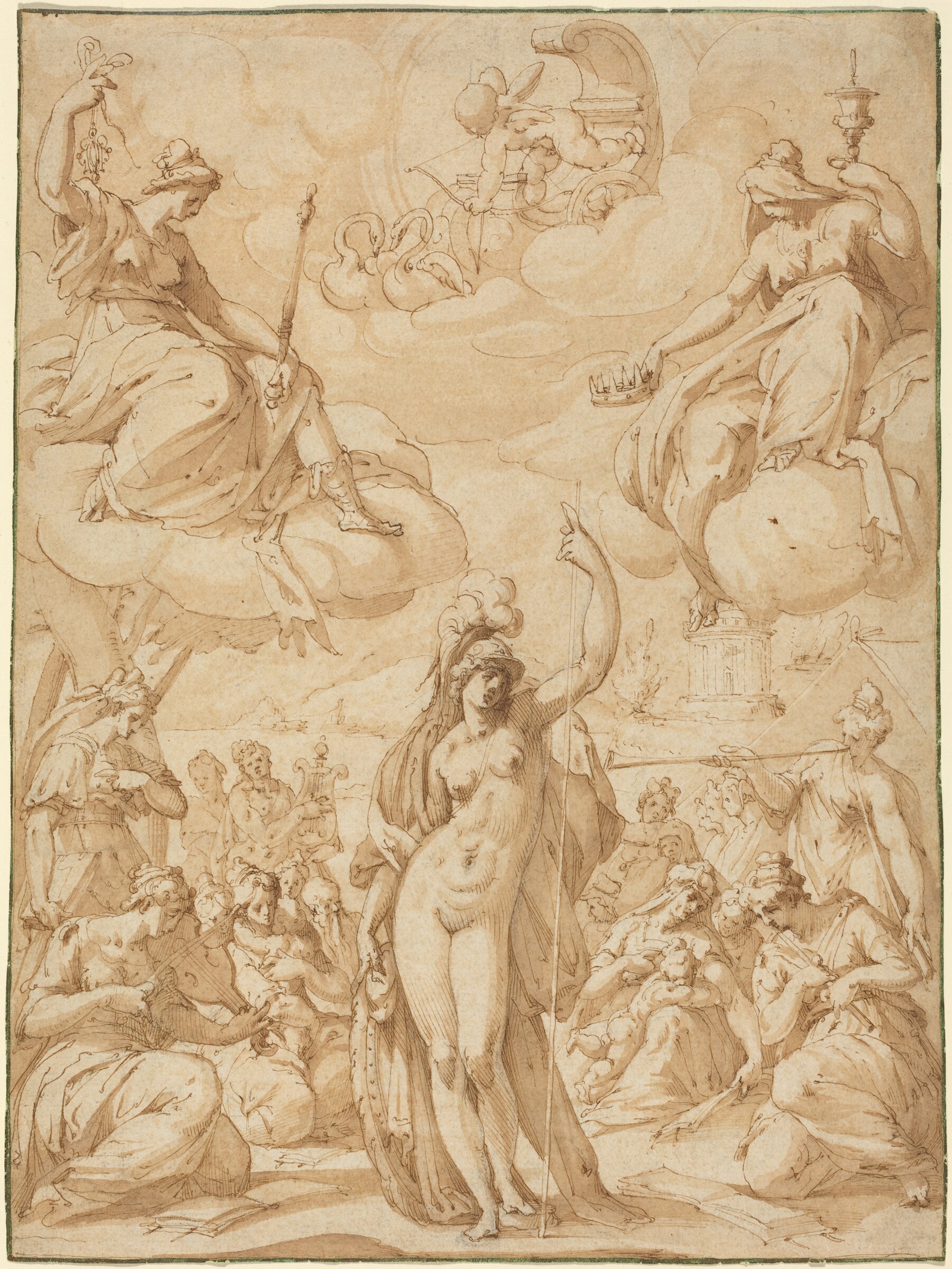 Allegory of Minerva as the Head of the Muses, Hans Speckaert, in or before 1575