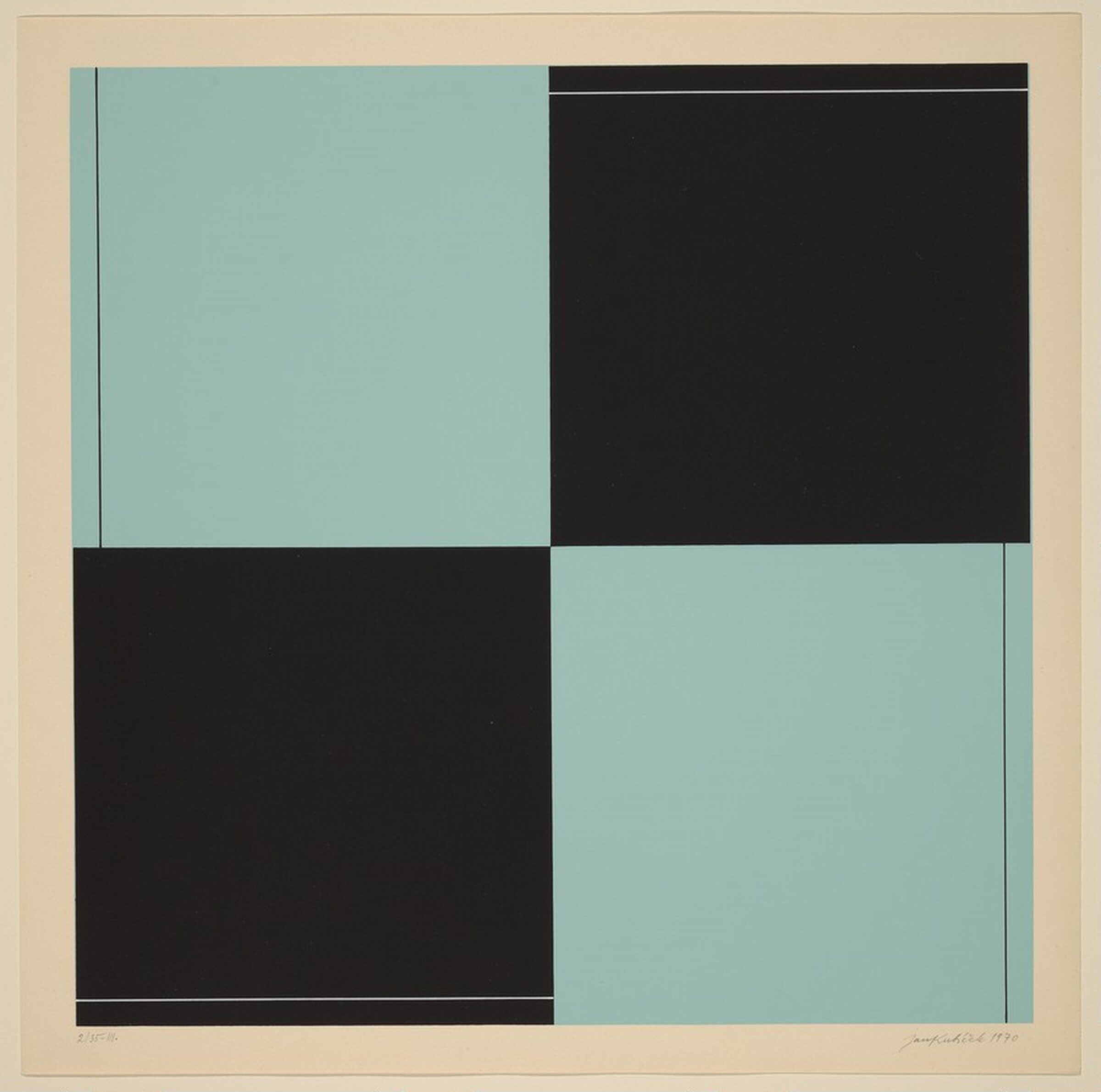 Progressive System of Horizontals in a Square, Jan Kubicek, 1970