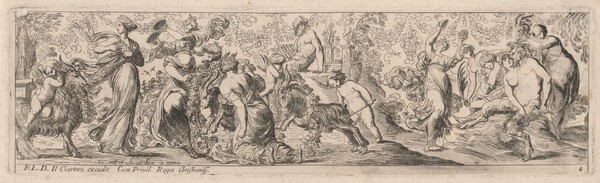 Putto Herding Goats through Garlands