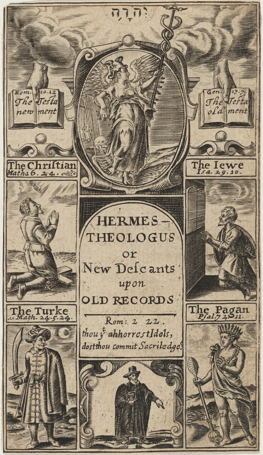 Title Page to Hermes Theologus or New Descants Upon Old Records, Theoph. Woodnote