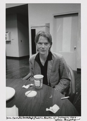 Jim Carroll backstage, Public theater N.Y. September 1984, Allen Ginsberg, 1984