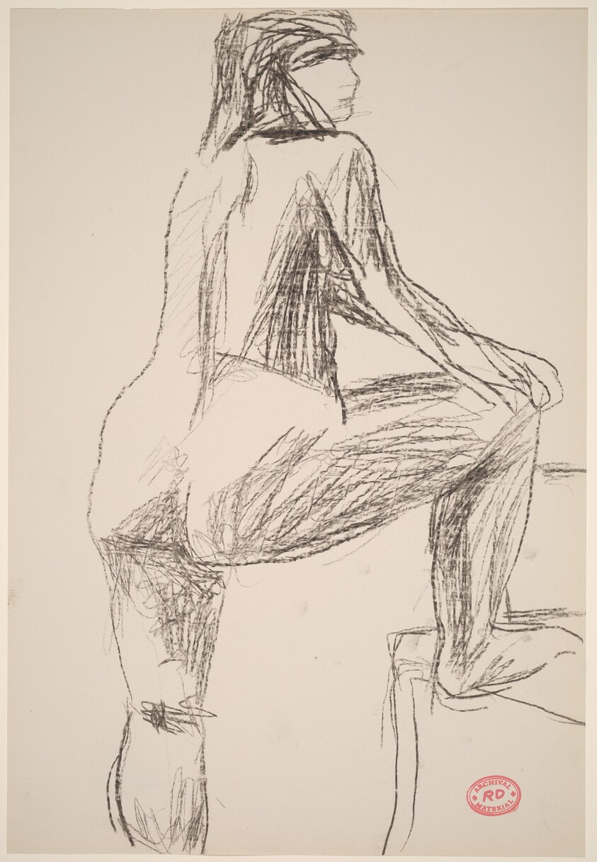 Untitled [female nude with right foot on chair]