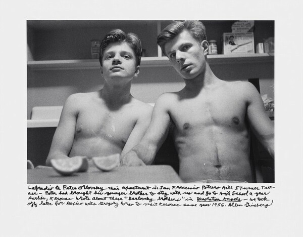Lafcadio & Peter Orlovsky their apartment in San Francisco Potrero Hill 5 Turner Terrace — Peter had brought his younger brother to stay with us and go to High School a year earlier, Kerouac wrote about these “Darlovsky Brothers” in _Desolation Angels_ —we took off later for Mexico with Gregory Corso to visit Kerouac same year 1956.