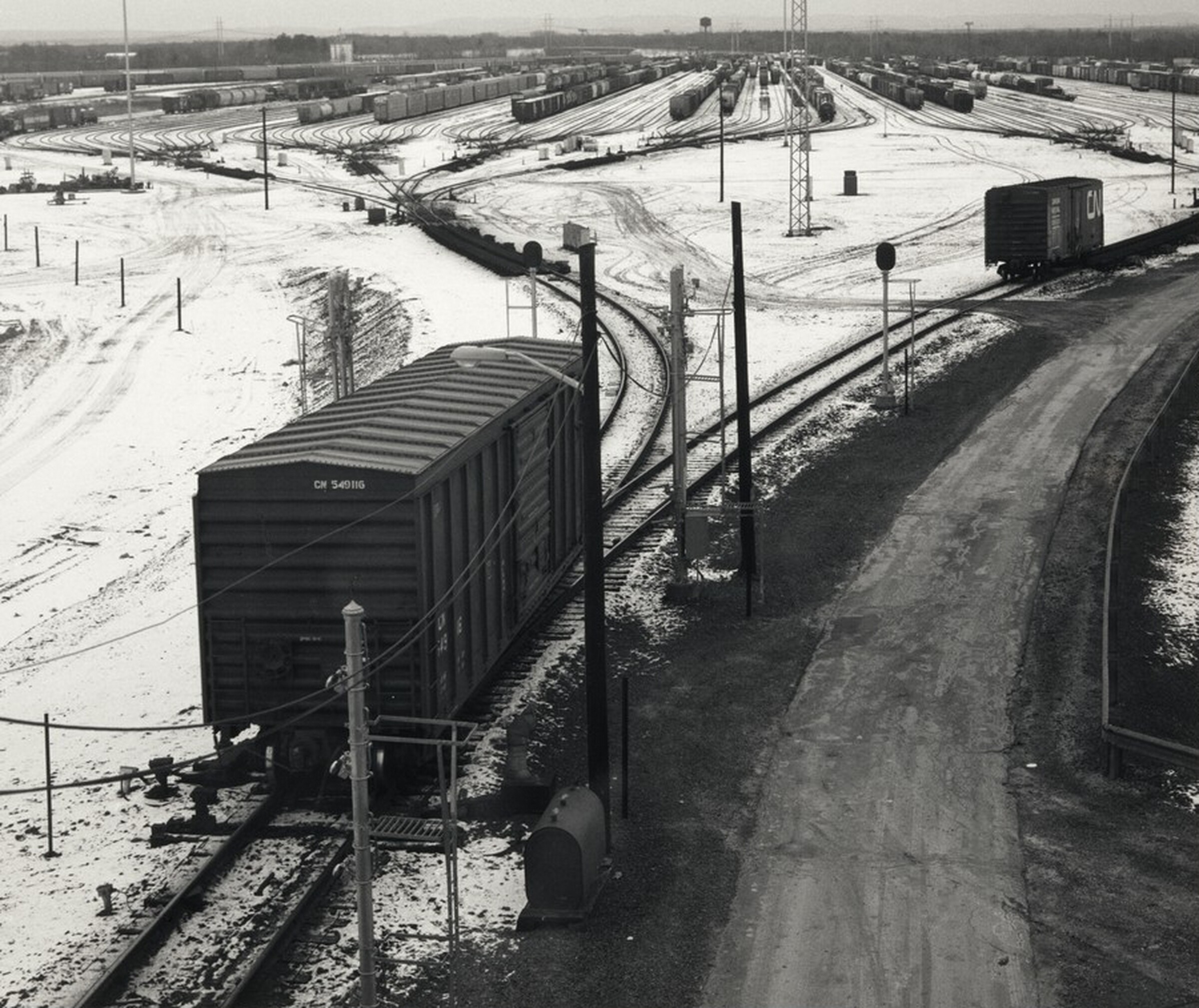 Hump and Classification Bowls at Selkirk Yard, Bethlehem, New York, James Welling, January 1991