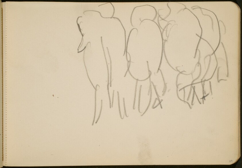 Zirkusnummer mit Elefanten (Circus Act with Elephants from Behind) [p. 69]