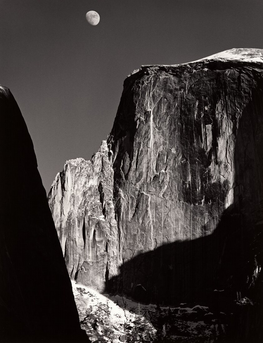 Half Dome and Moon, Yosemite Valley