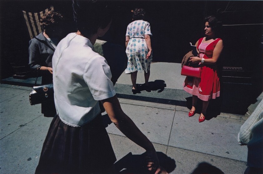 Street Scene: Woman in Red, Providence