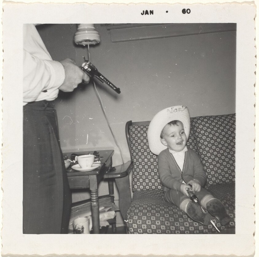 "Taken Dec. 20 at home 1959. Bud and Jeff."