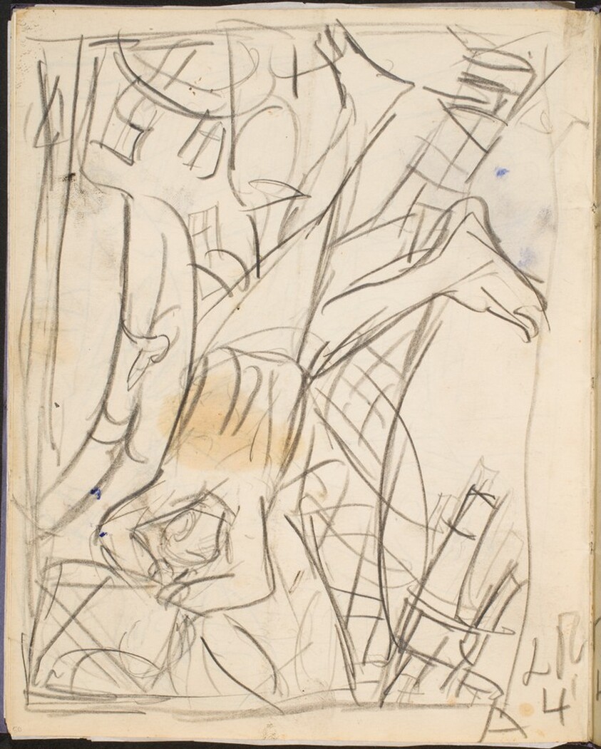 Entwurf zu "Abstürzender" (Sketch for "Falling Man") [p. 50]