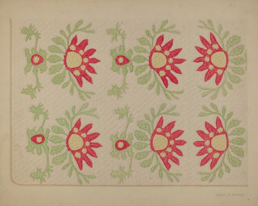 Applique Quilt - "King David's Crown"