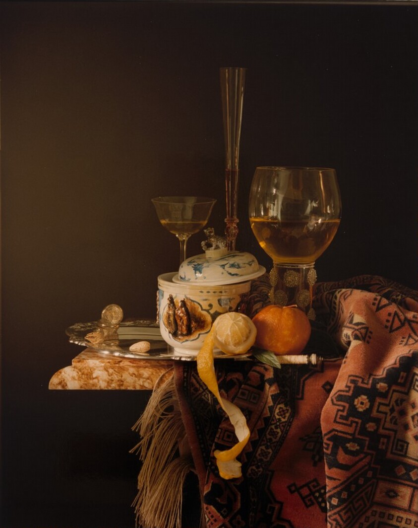 Ming Bowl with Wine Glasses and Watch