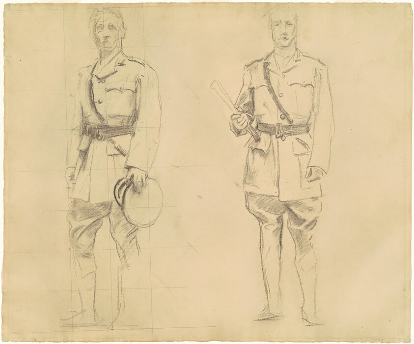 Studies of Generals Plumer and Haig for "General Officers of World War I" [recto]