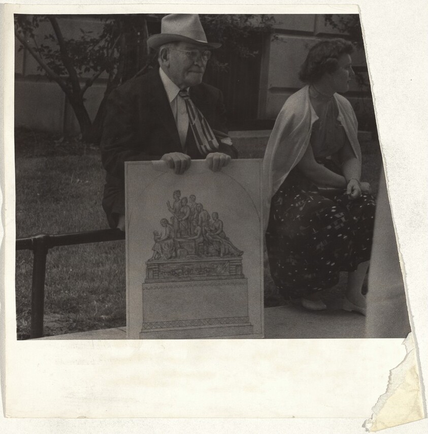 Man with drawing--Salt Lake City, Utah