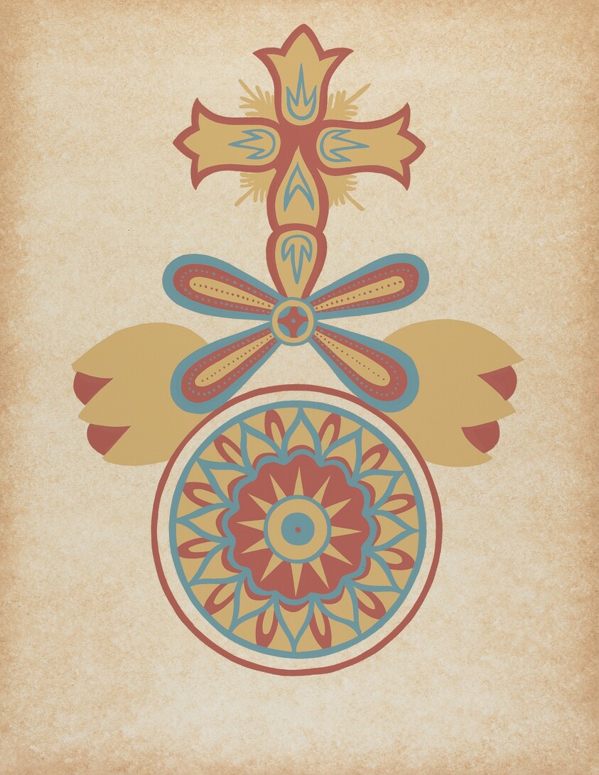 Santa Barbara Mission Doorway Design from the portfolio "Decorative Art of Spanish California"