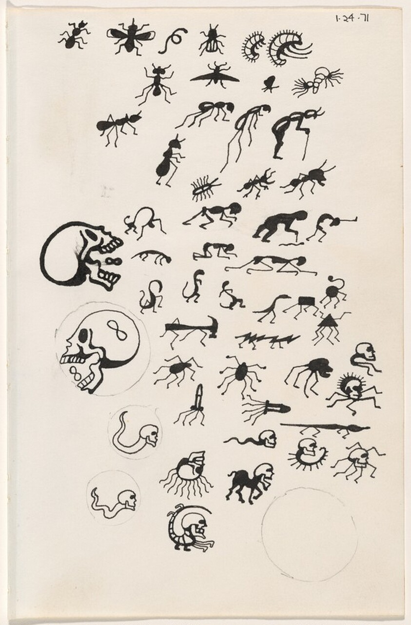 Untitled 1-24-71 [study for "tattoo" book]