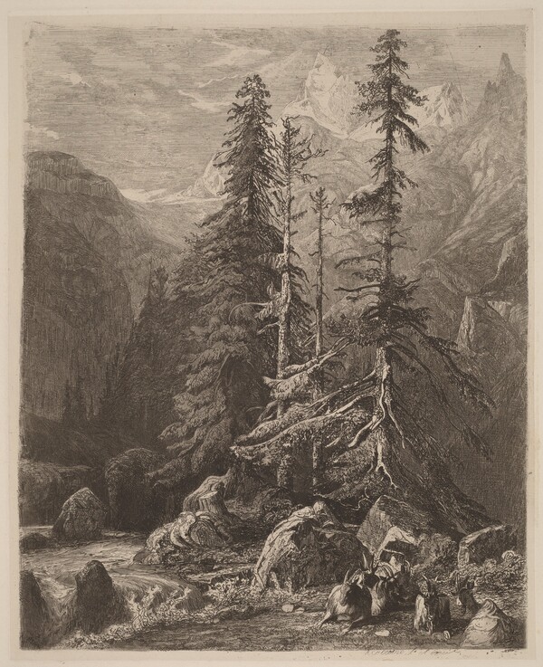 Essais de gravure à l'eau forte par Alexandre Calame, I, pl. 21