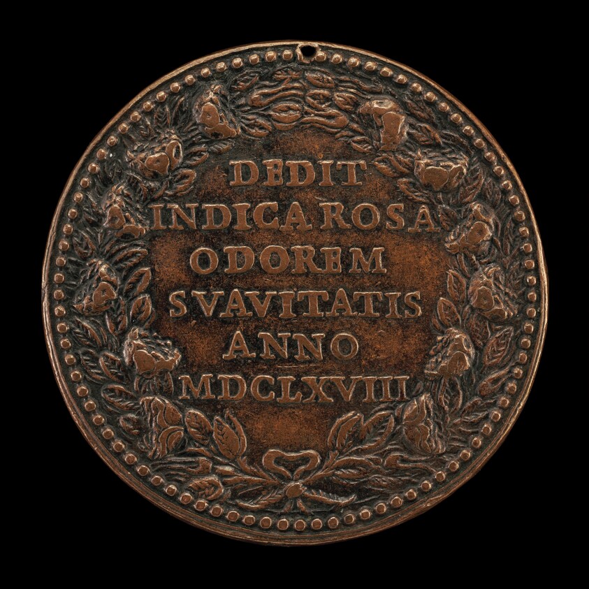 Beatification of Saint Rosa of Lima, 1586-1617, Beatified 1668, Canonized 1671 [reverse]