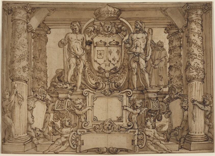 An Architectural Wall Design in Honor of Henry IV, the Gallic Hercules