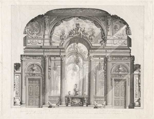Cross Section of the Salon of the Palazzo Spinola, Genoa