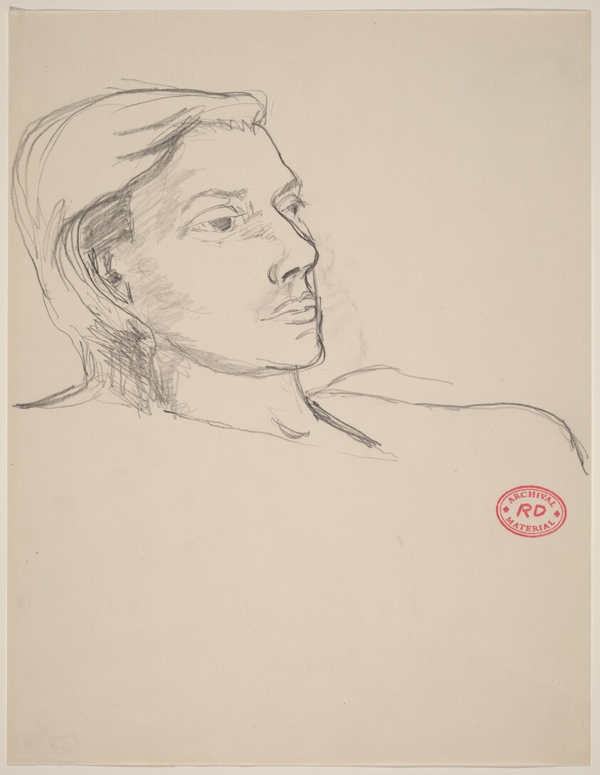 Untitled [figure tilting her head back slightly]