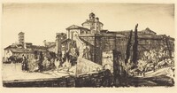 The Walls of Siena, Henry Rushbury, 1923