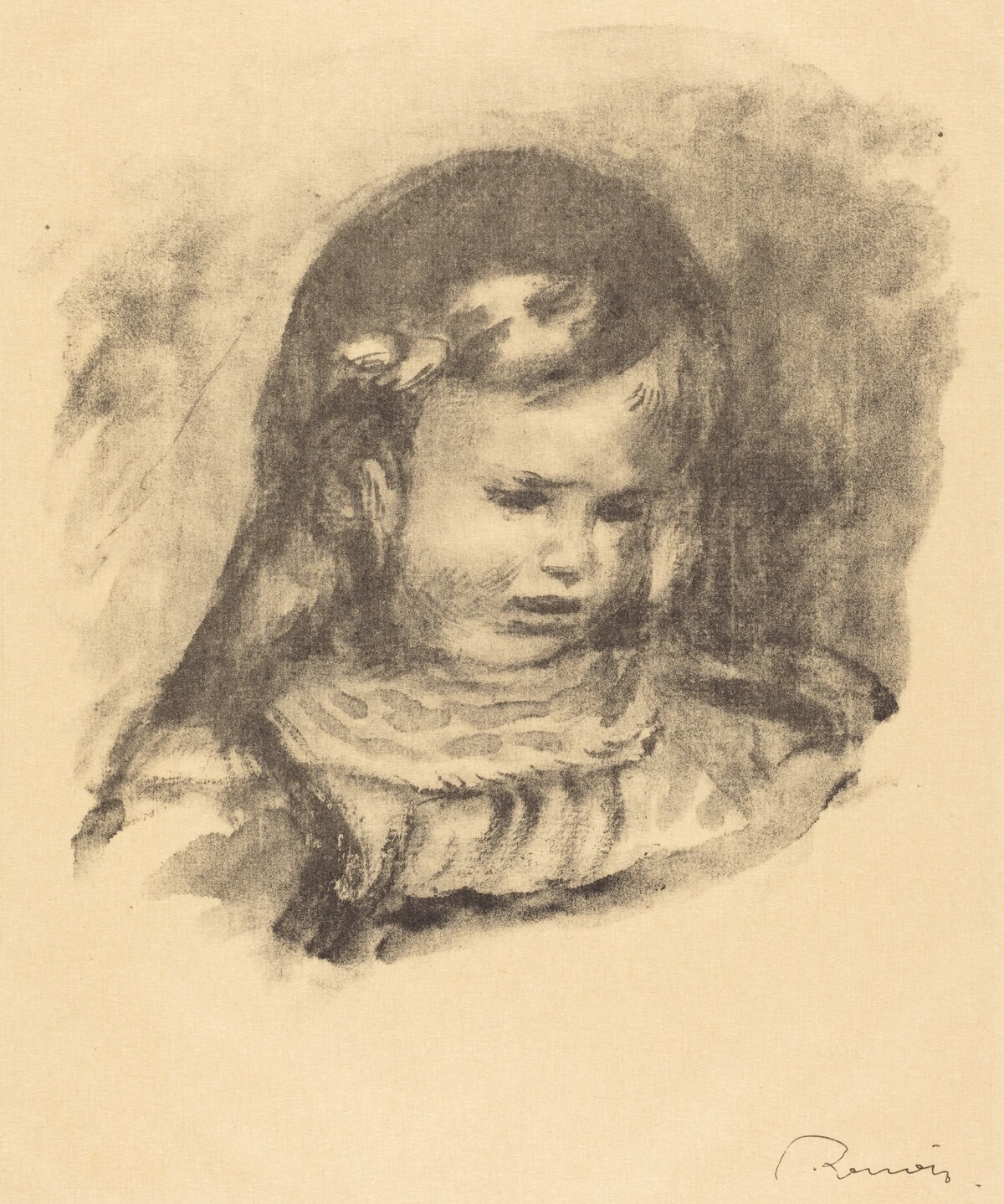 Claude Renoir, head lowered (Claude Renoir, la tete baissee)