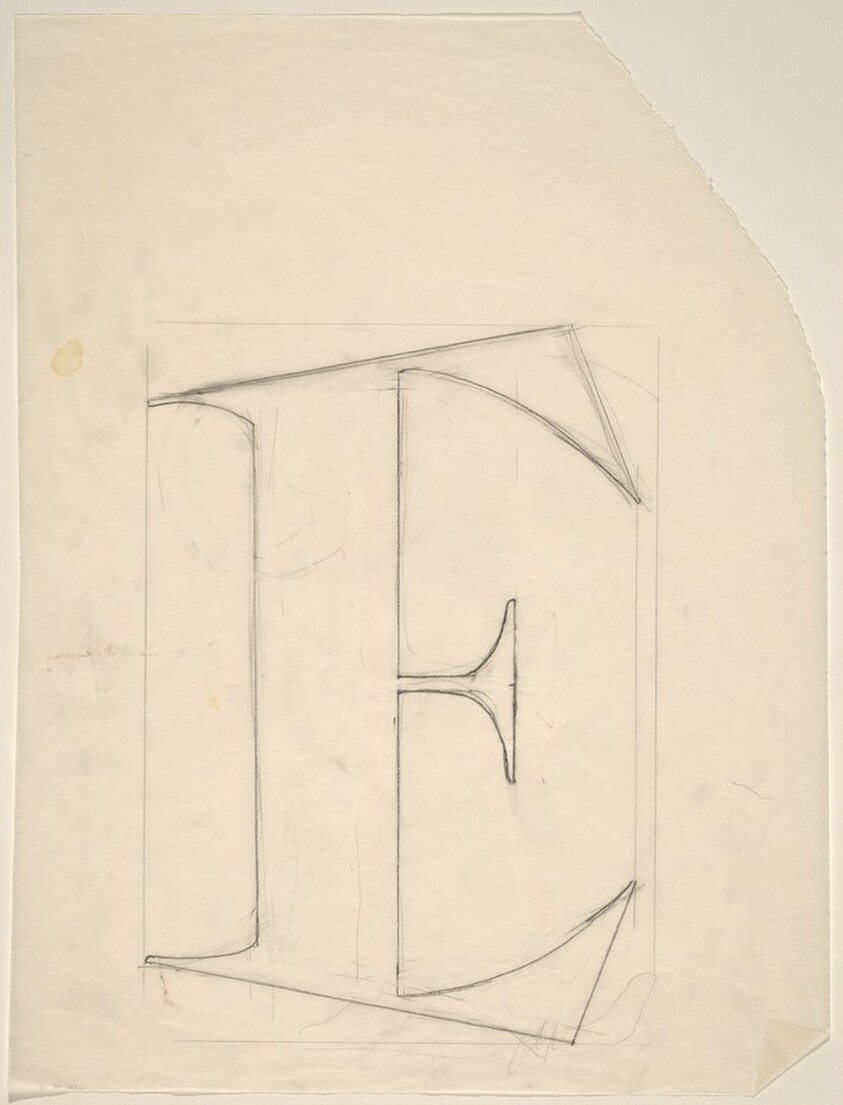 Sketch for "Building - Blocks for a Doorway" (E)