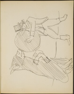 Esel auf den Hinterbeinen und Dompteur (Mule on Back Legs and Tamer) [p. 25]