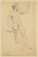 Male Nude, Walter Shirlaw, 1870-1877