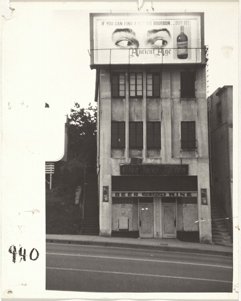 Billboard over liquor store--Los Angeles