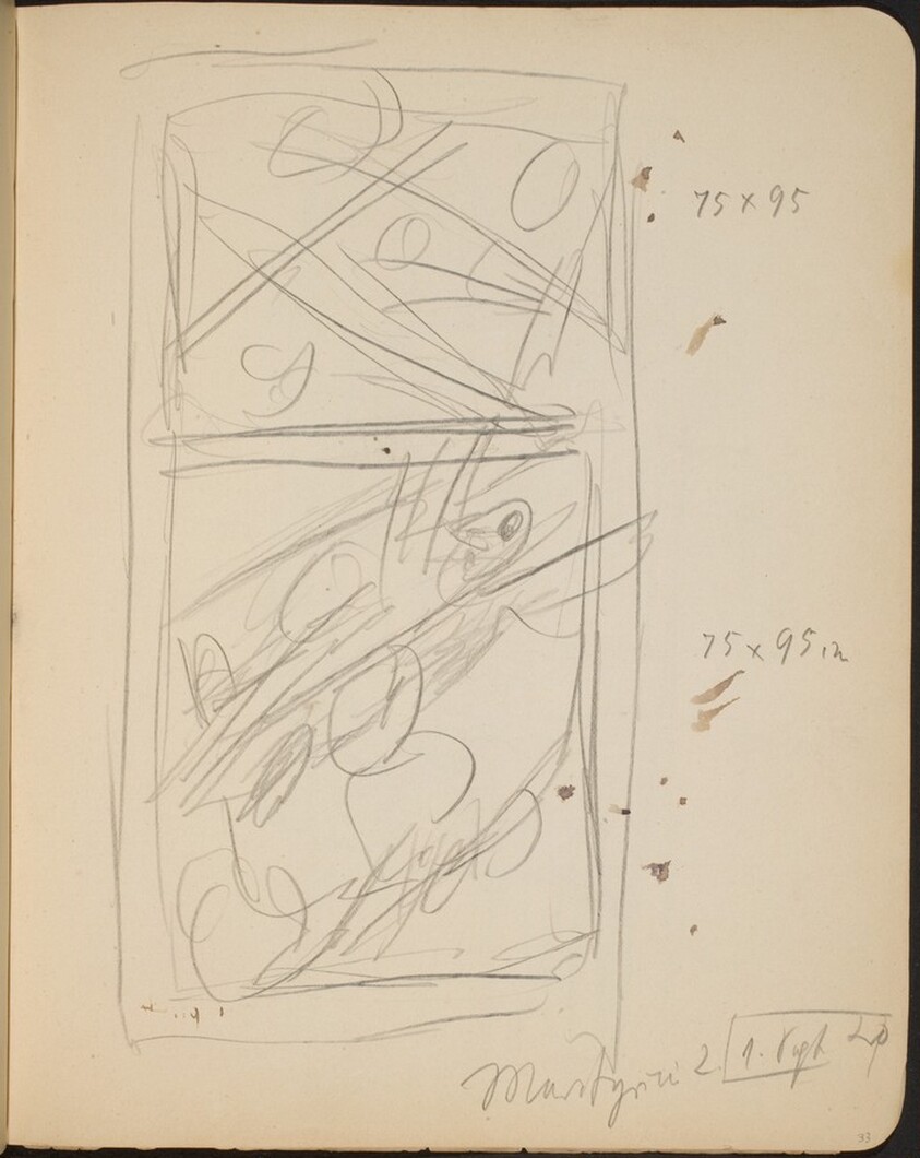Hochrechteckige bezeichnete Skizze (Sketch with Inscription) [p. 33]
