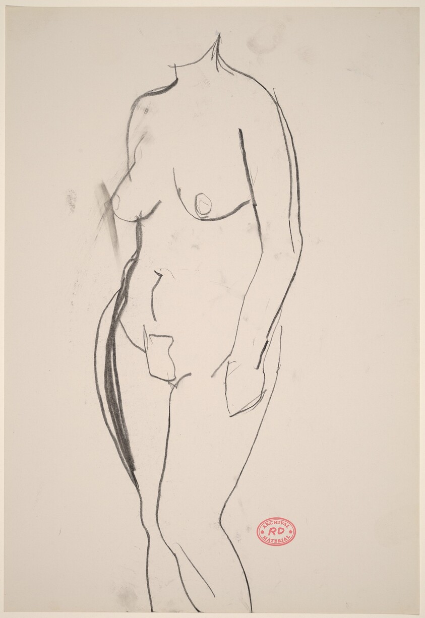 Untitled [standing female nude turning left]