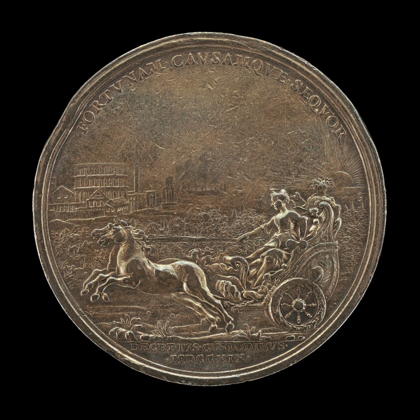 Princess Maria Clementina Sobieska in a Chariot [reverse]