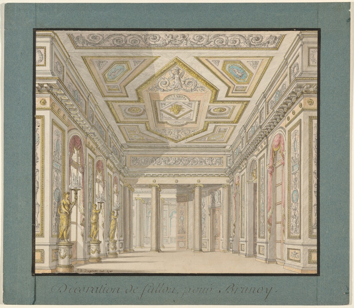 Décoration de sallon pour  Brunoy (Design for the Interior of the Château de Brunoy)