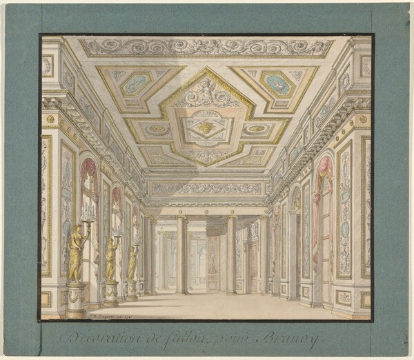 Décoration de sallon pour  Brunoy (Design for the Interior of the Château de Brunoy)