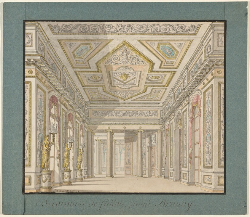 Décoration de sallon pour  Brunoy (Design for the Interior of the Château de Brunoy)