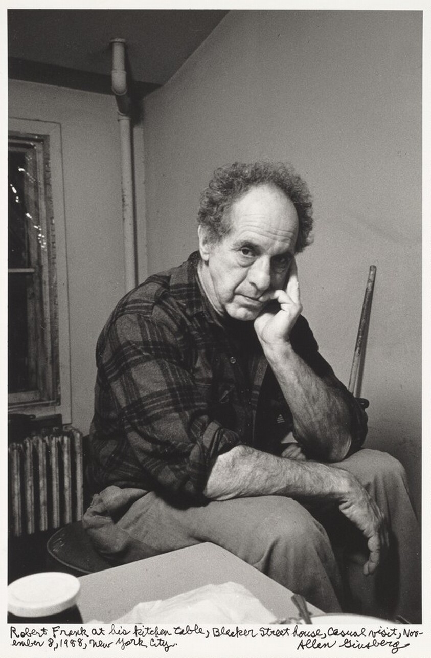 Robert Frank at his kitchen table, Bleeker Street house, casual visit, November 8, 1988, New York City.