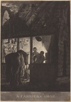 The Farrier's Shop, William Pether after Joseph Wright of Derby, 1771